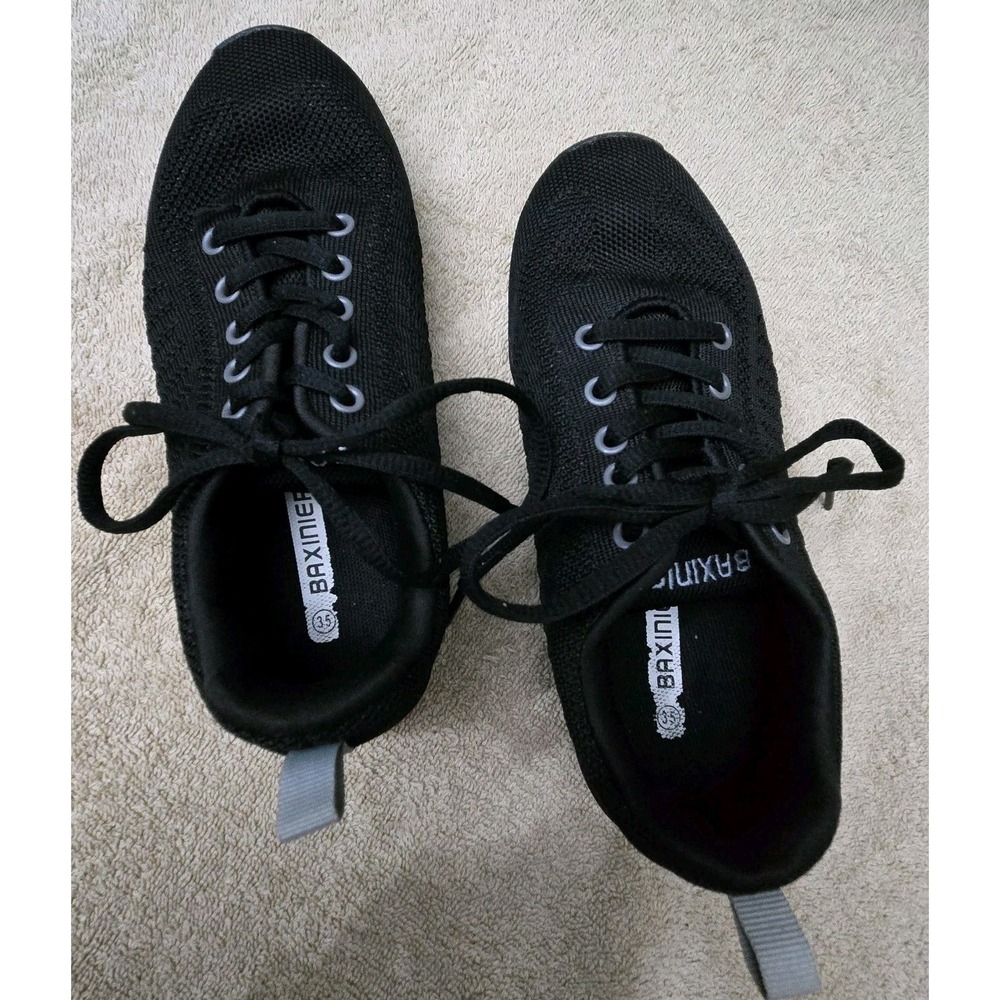 BAXINIER black cheerleading shoes Flexible and Breathable Size Kids 2